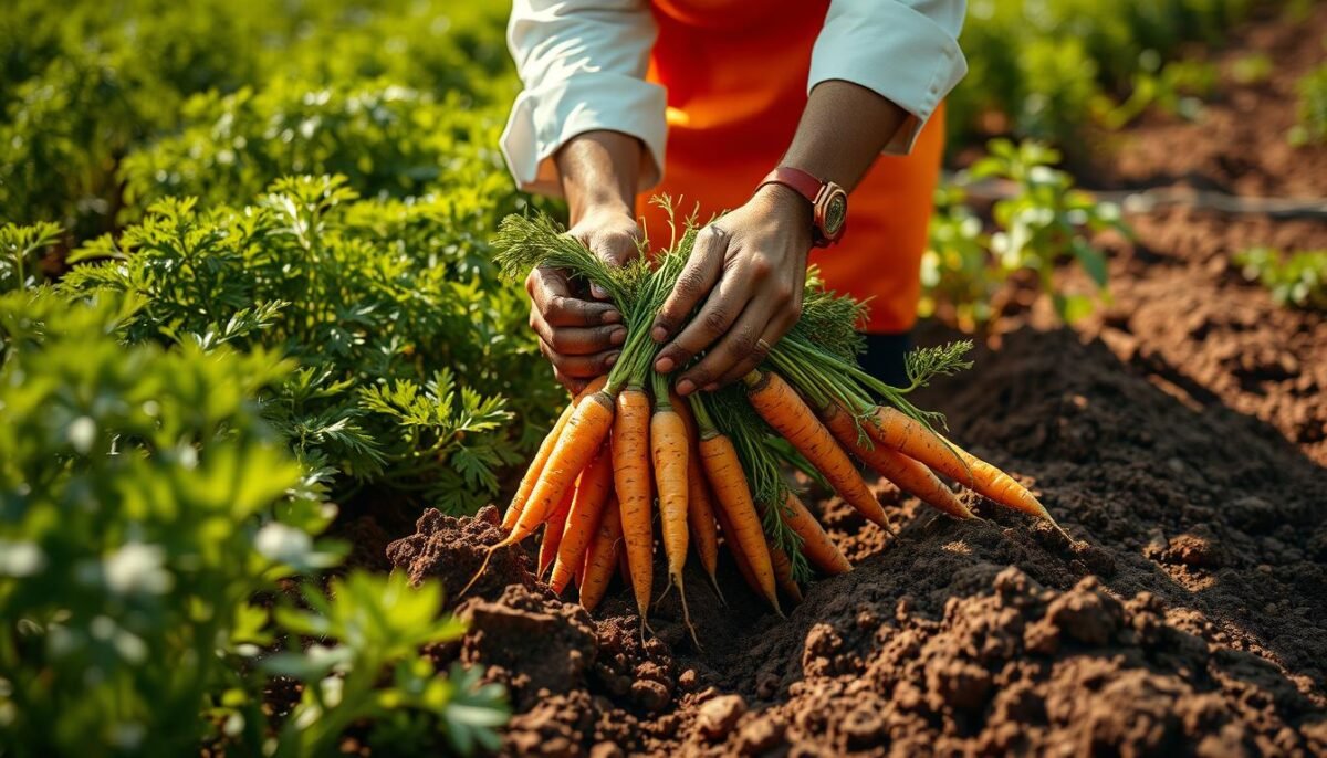 carrot harvesting