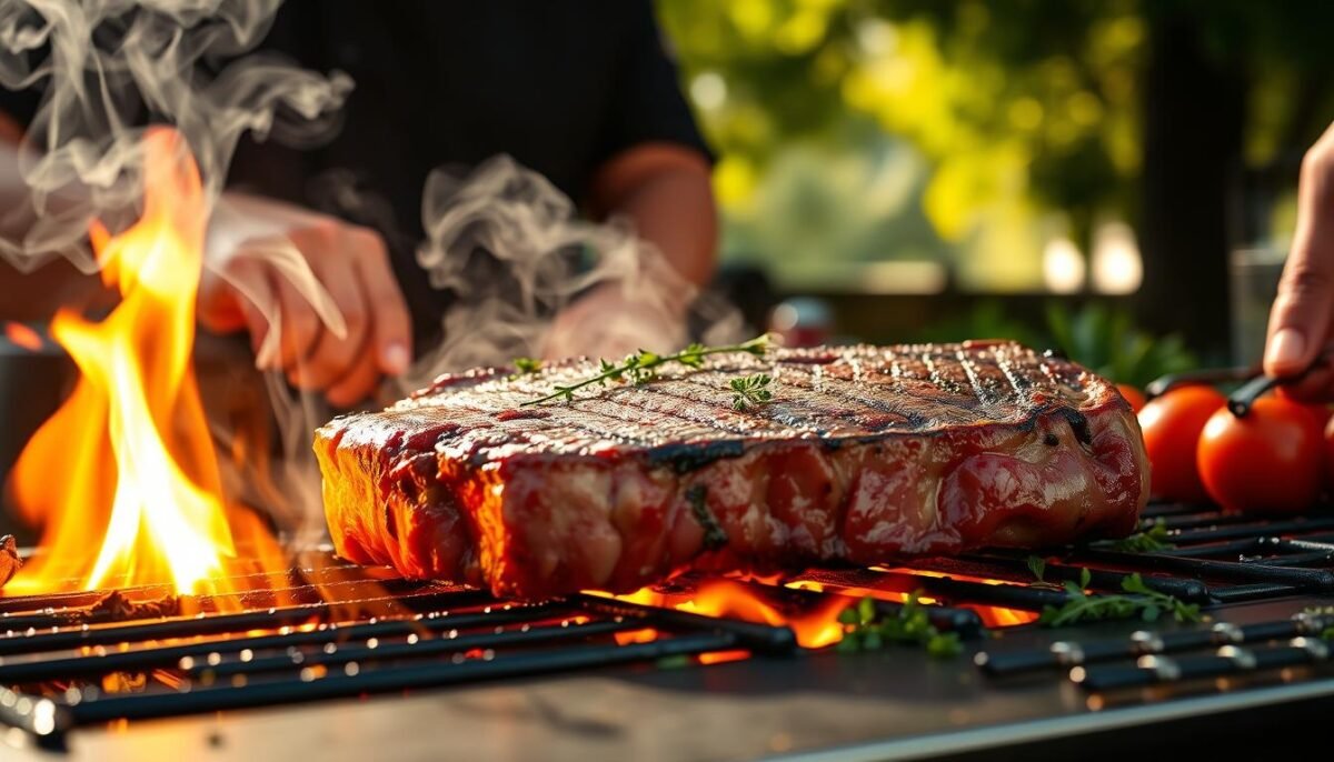 grilling steak