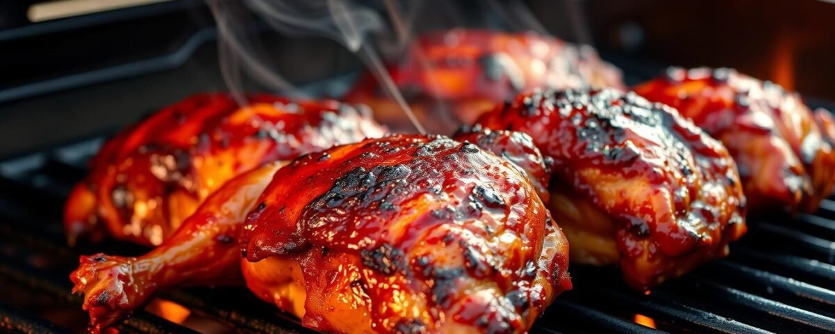 BBQ chicken on the grill