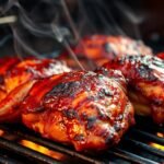 BBQ chicken on the grill