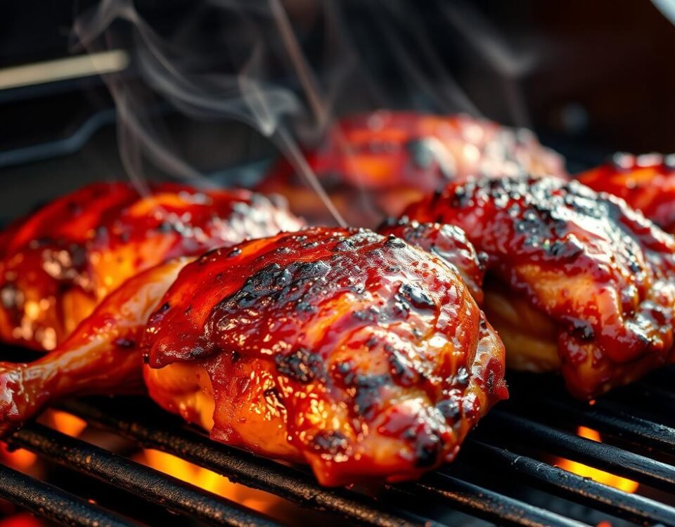 BBQ chicken on the grill