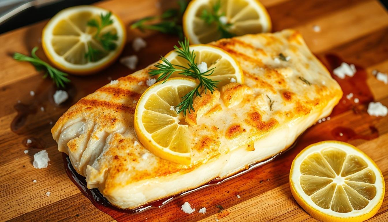 Baking halibut