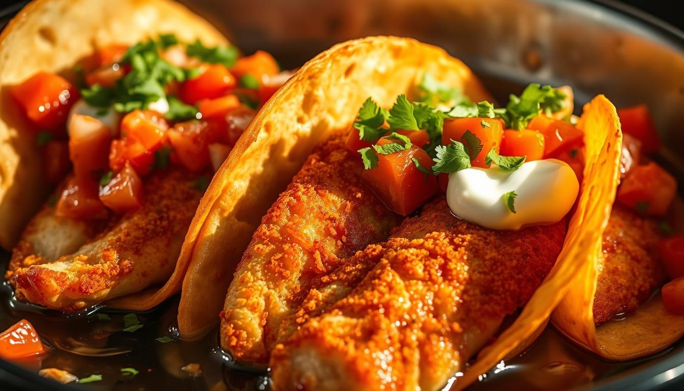 Crispy fish tacos