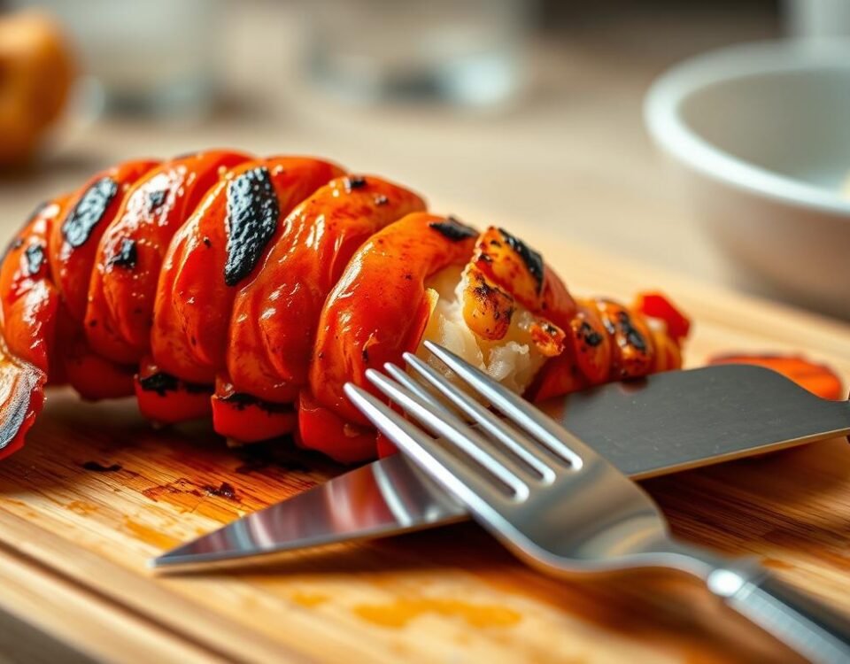 Grilling lobster tails