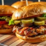 Juicy chicken burgers