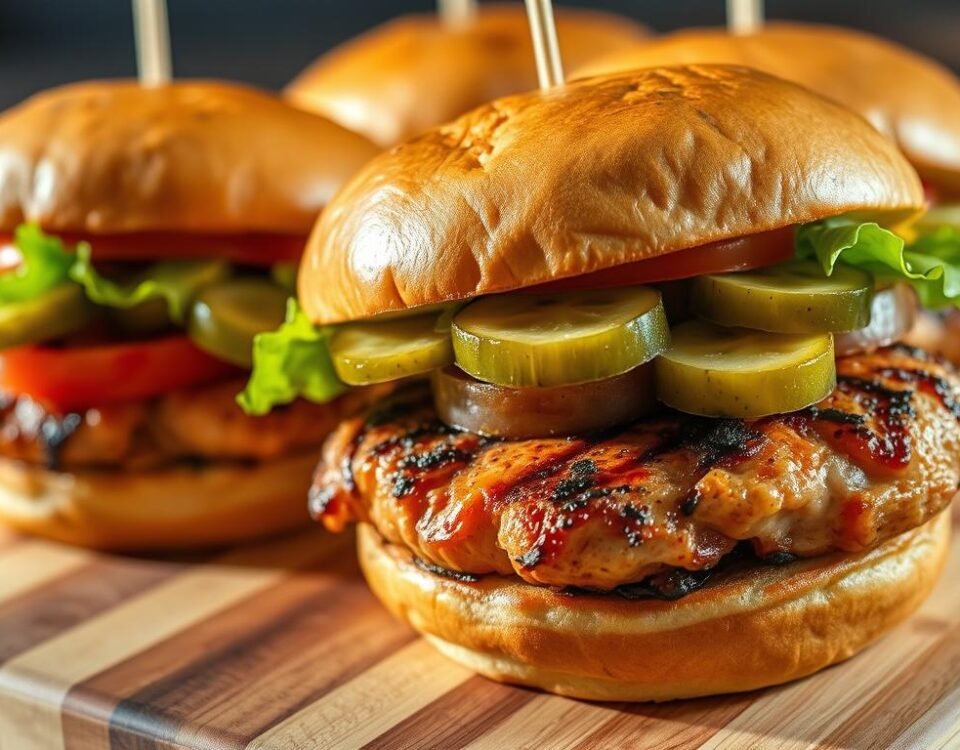 Juicy chicken burgers