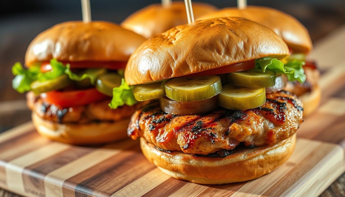 Juicy chicken burgers