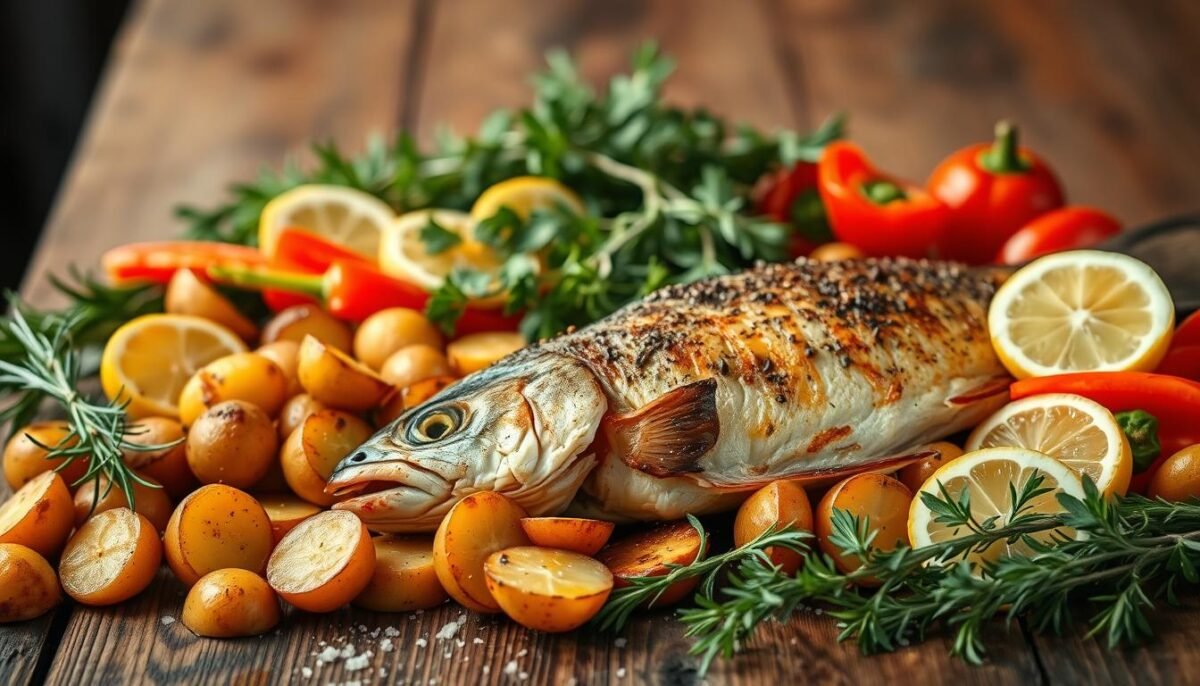 Mediterranean sides for branzino