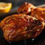 Oven-roasted chicken thighs