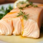 Poached salmon