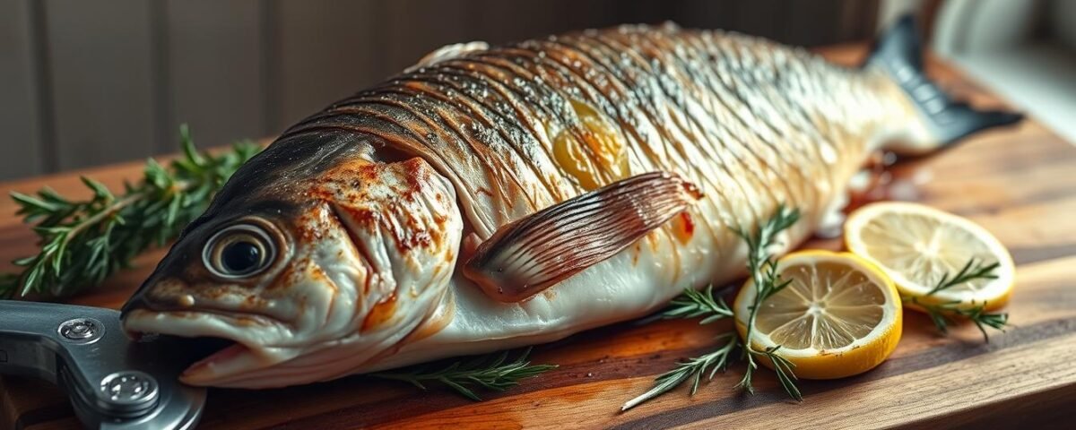 Roasting whole branzino