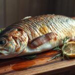 Roasting whole branzino