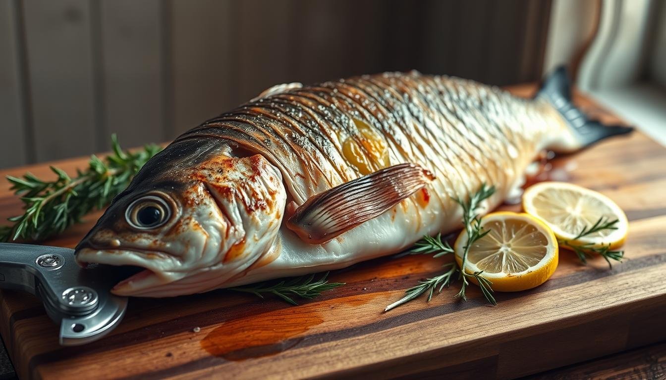 Roasting whole branzino