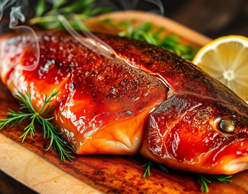 Smoking trout