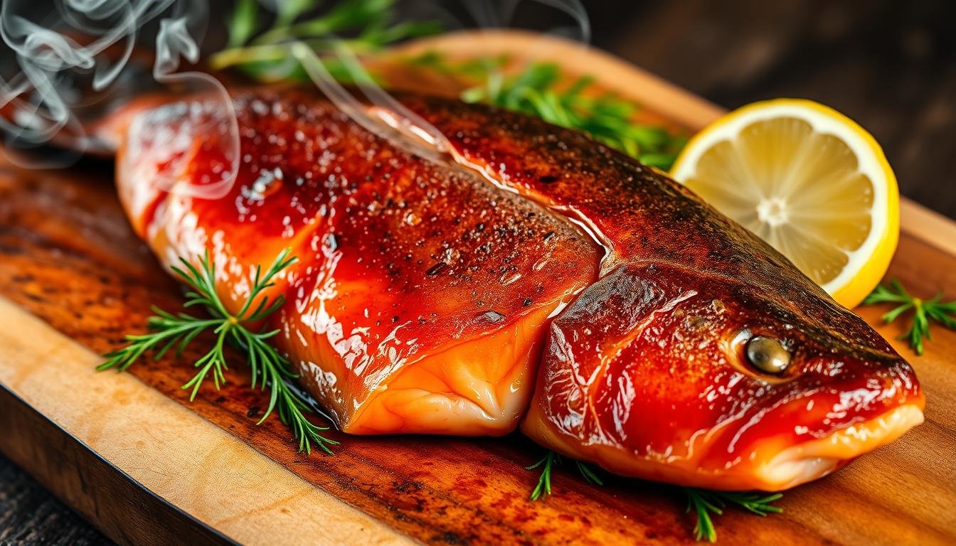 Smoking trout