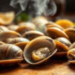 Steaming clams