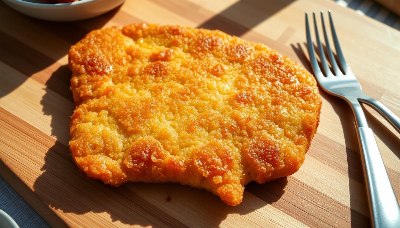 Crispy pork schnitzel