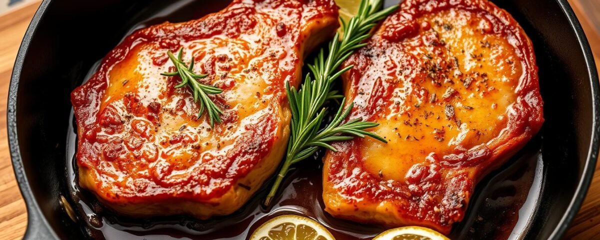 Marinated pork chops