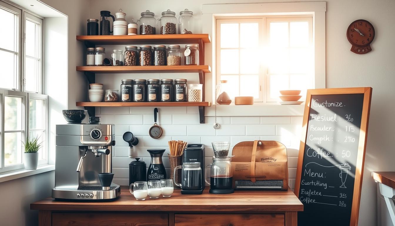 DIY home coffee bar