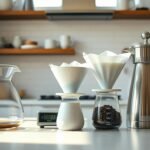 Pour over brewing steps