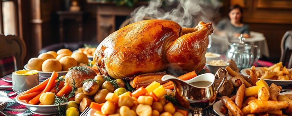 Traditional british roast dinner