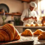 Classic french croissant baking