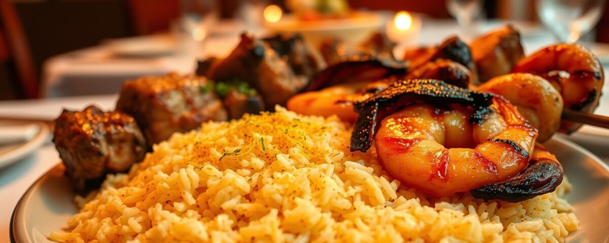 Iranian persian rice kebabs