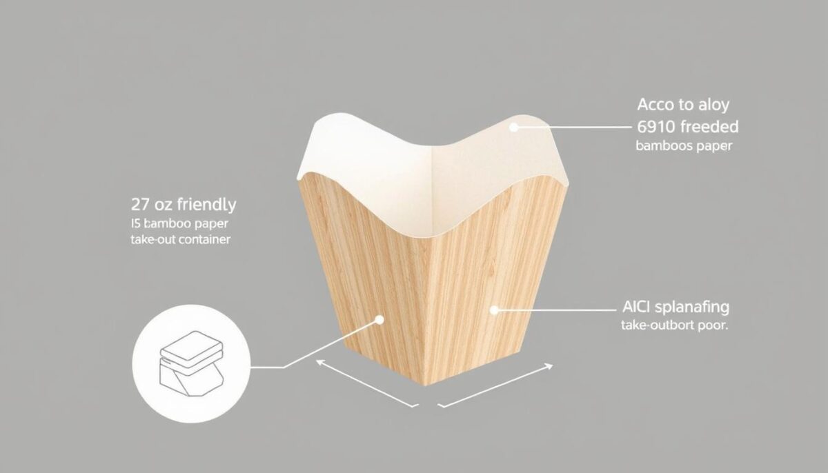 Image of Sustain 27 oz Bamboo Paper Medium Take Out Container