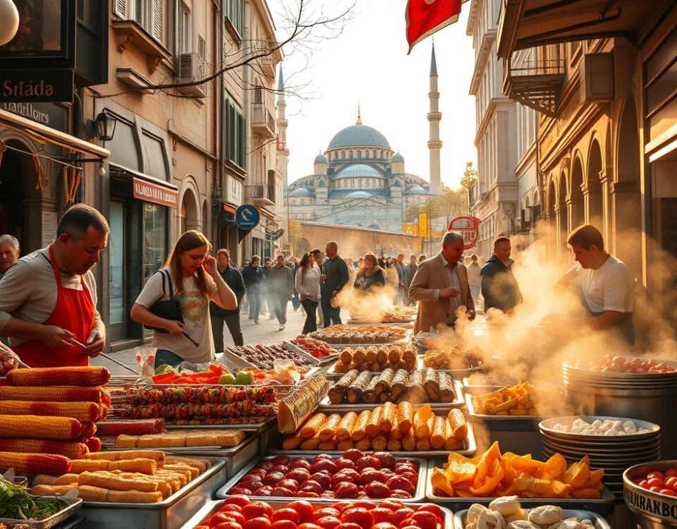 Istanbul old town dishes