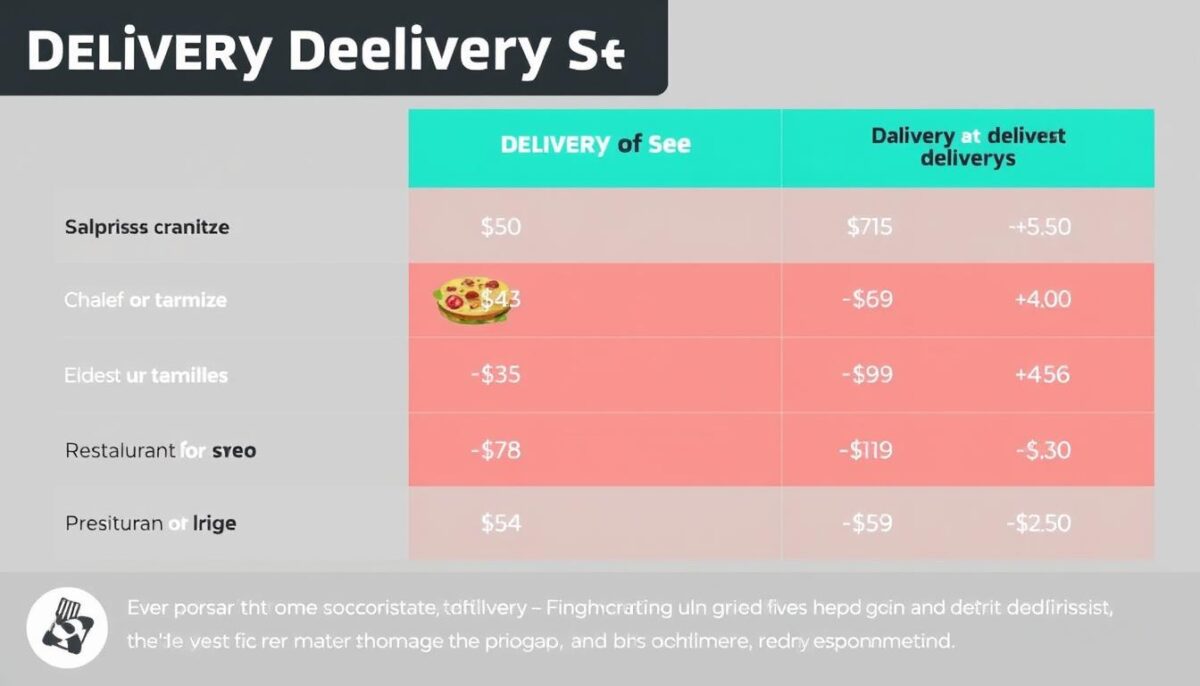Restaurant delivery service fees comparison image