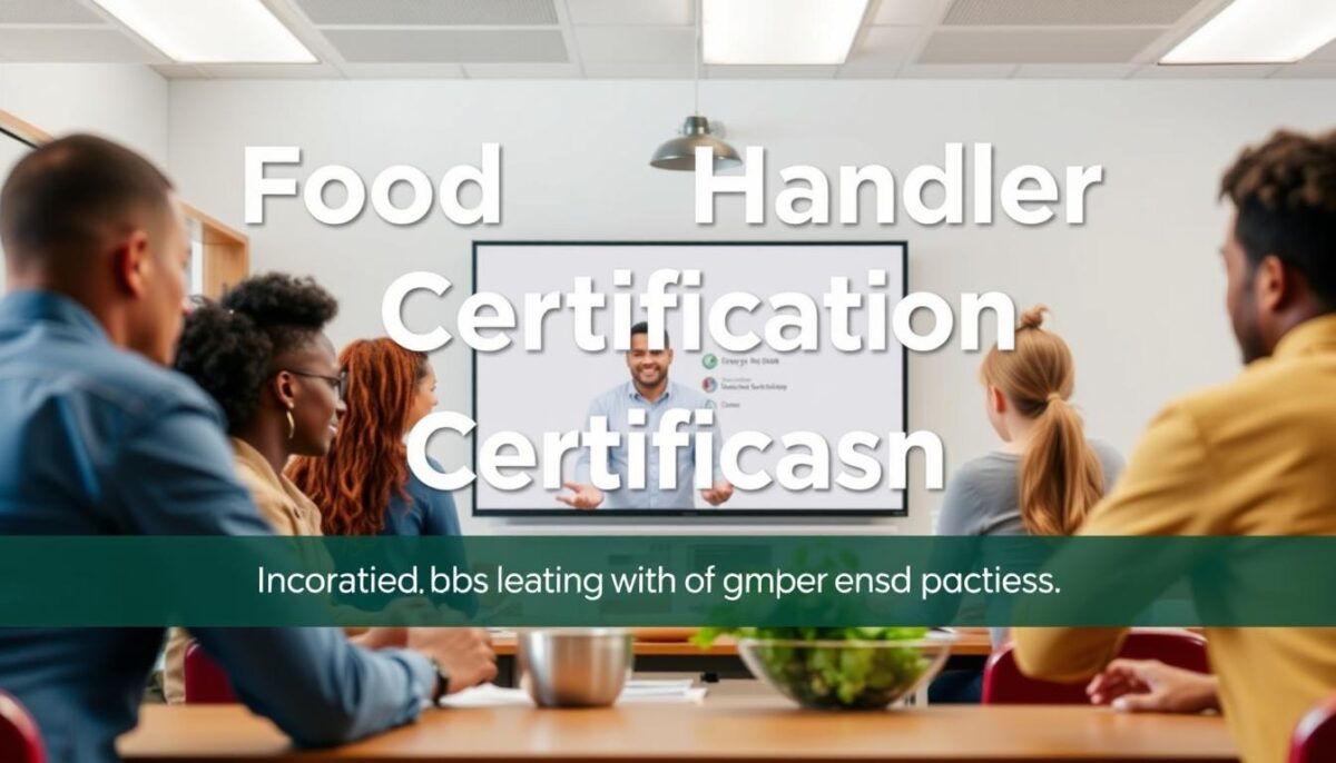 Generate an image of a food handler certification course online.