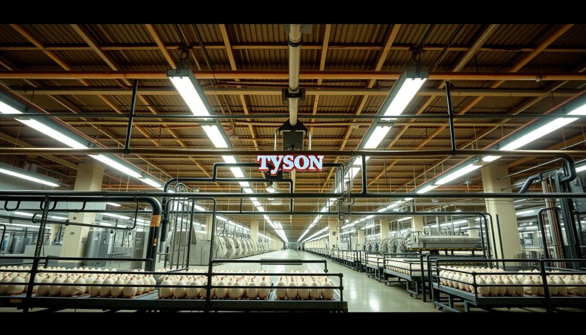 Image of Tyson Foods chicken processing plant