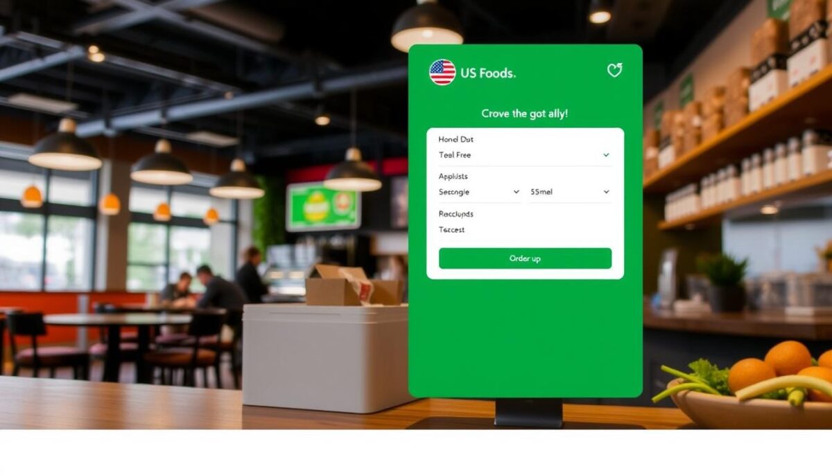 Image of US Foods' online ordering system or a restaurant using their services