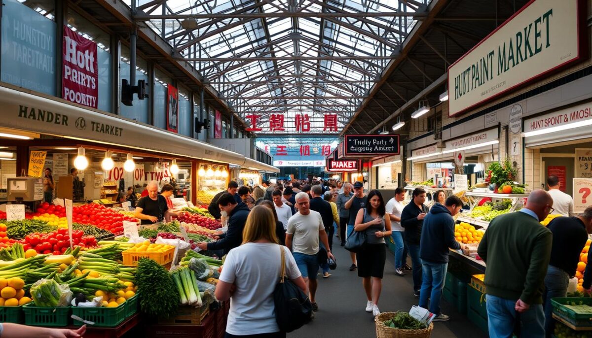 Image of a bustling Hunts Point Terminal Market