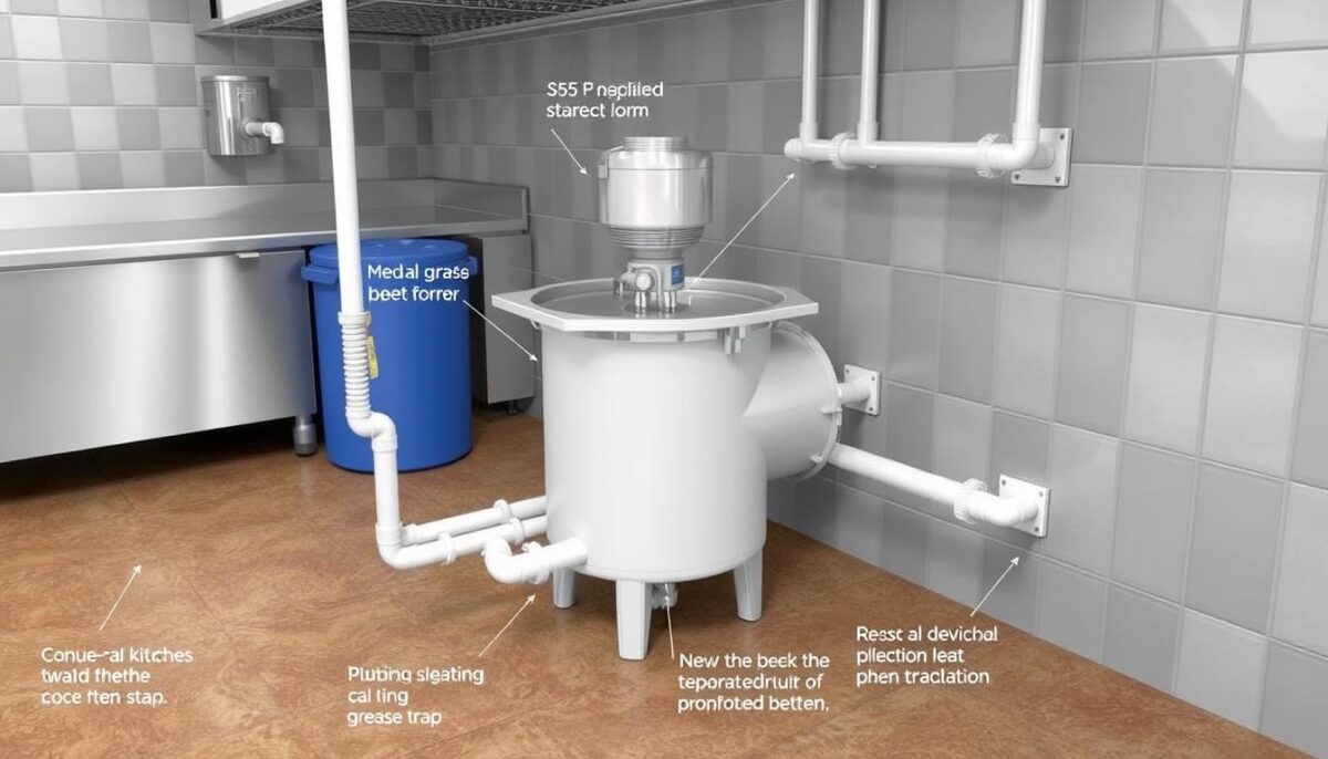 Image of a grease trap installation