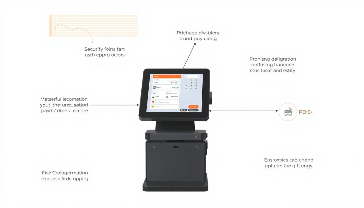 Restaurant kiosk POS integration illustration