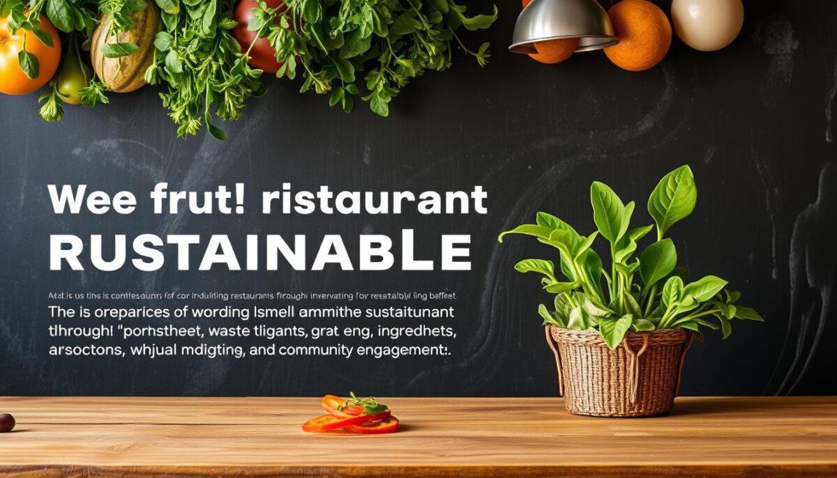 Restaurant sustainability marketing image