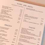 restaurant menu pricing nyc produce