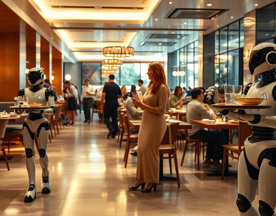 robot servers vs human staff