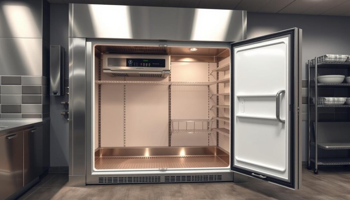 Generate an image of the American Panel Commercial Walk-In Cooler