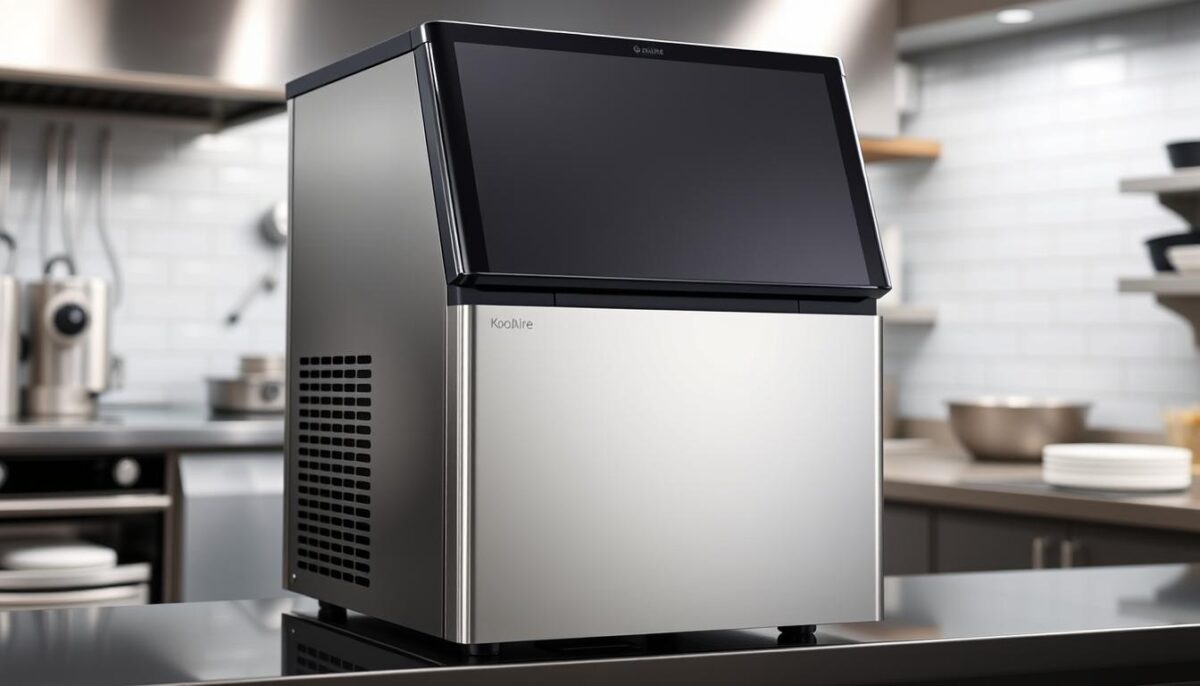 Generate an image of the KoolAire KYT0500A-161 commercial ice maker