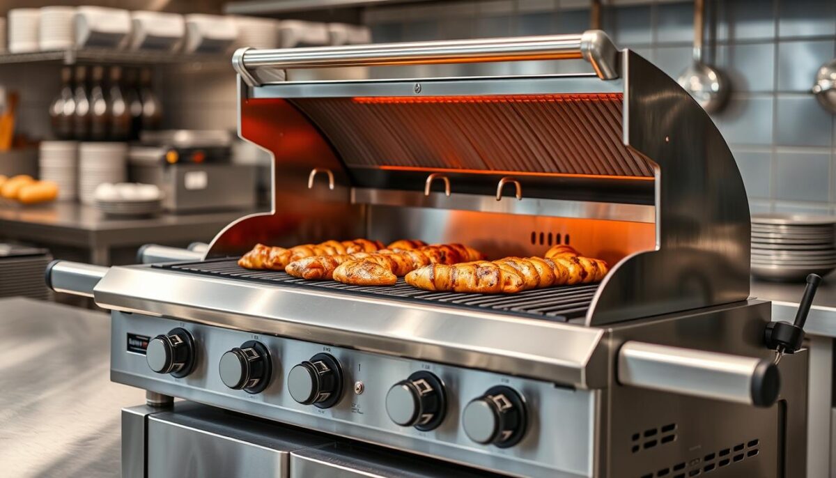 Image of a commercial infrared grill