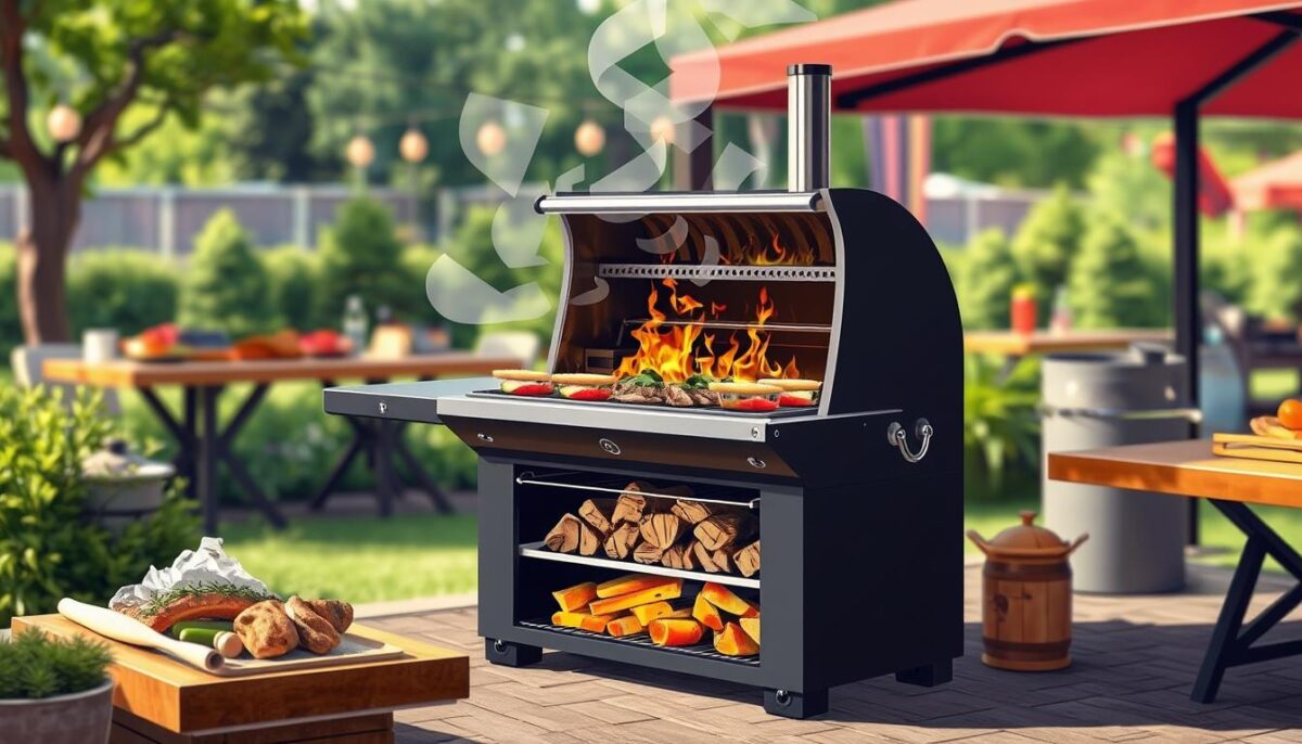 Image of a commercial wood-fired grill