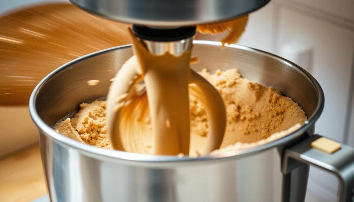 Image of a spiral mixer in operation