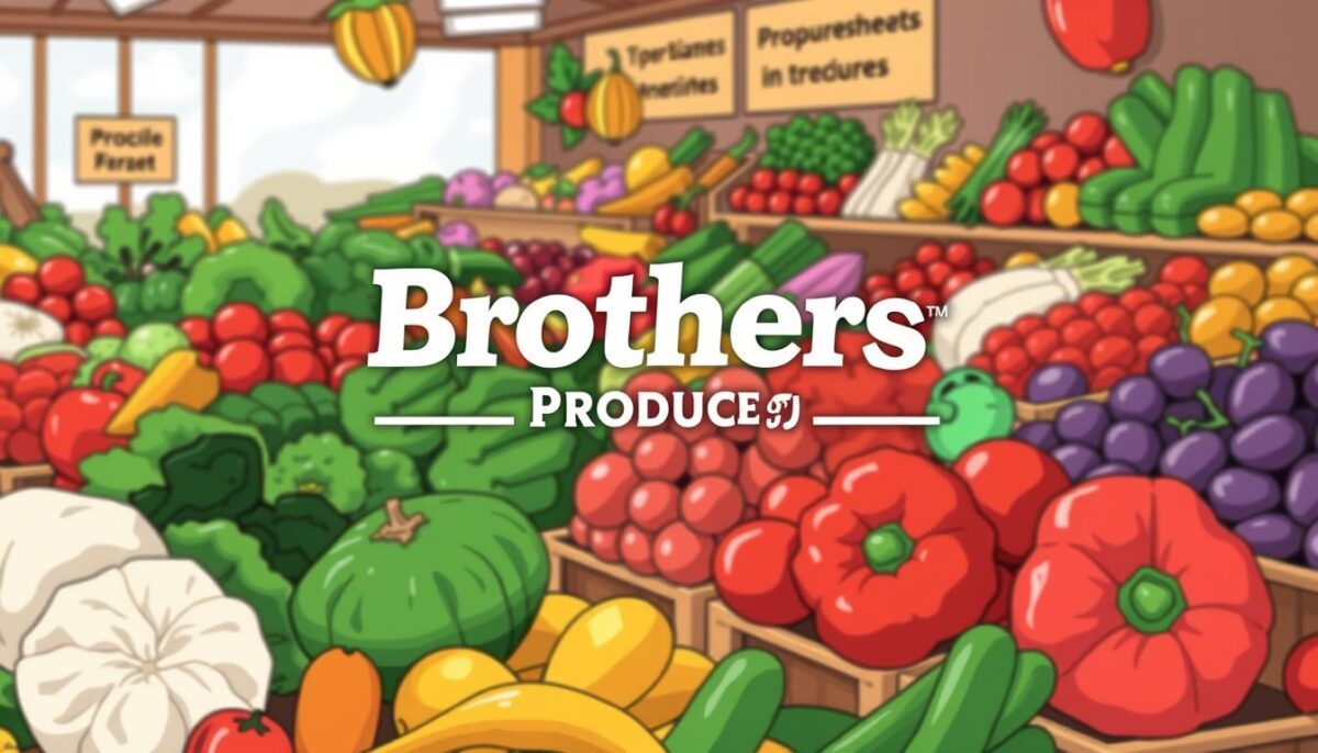 An image of a vibrant produce market with Brothers Produce of NJ's logo prominently displayed An image of a vibrant produce market with Brothers Produce of NJ's logo prominently displayed
