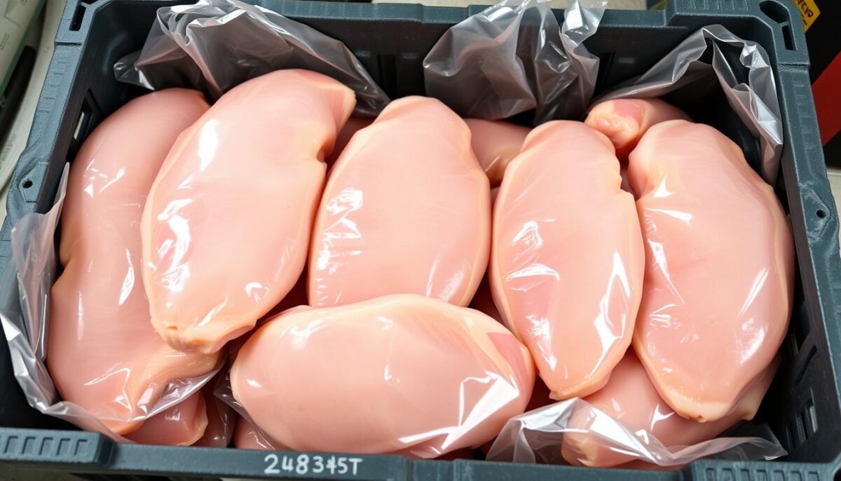 Bulk pack of fresh chicken breasts