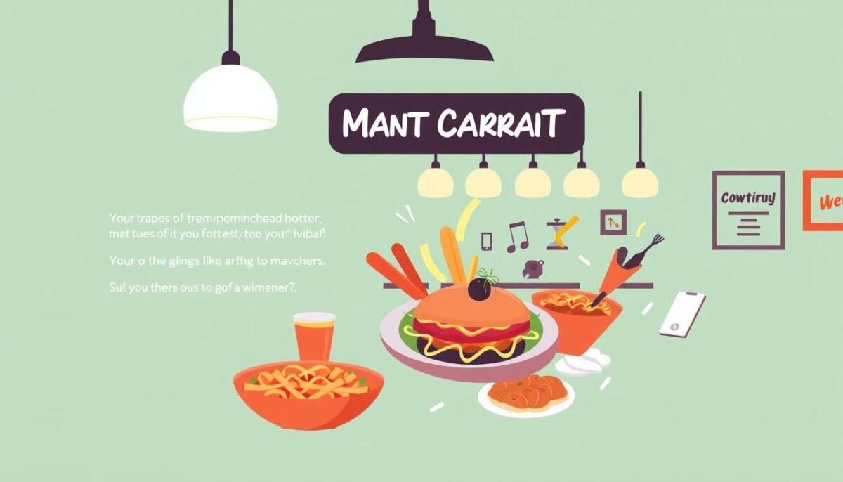 Create an image of a restaurant marketing campaign