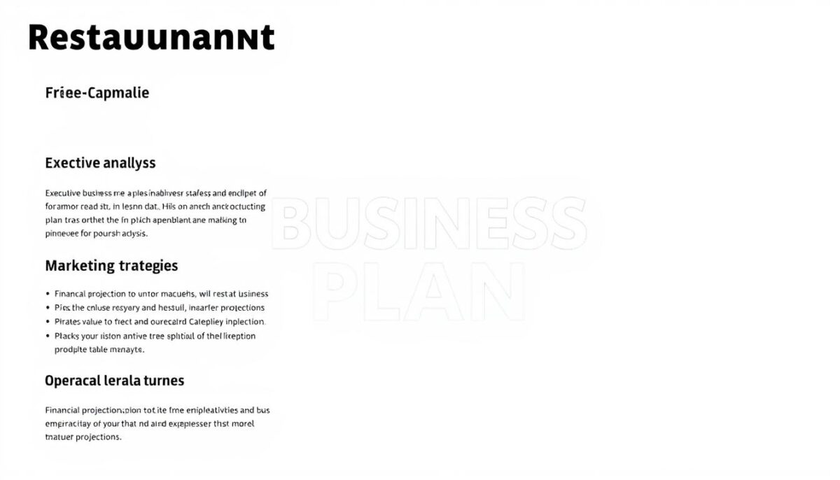 Generate a restaurant business plan template
