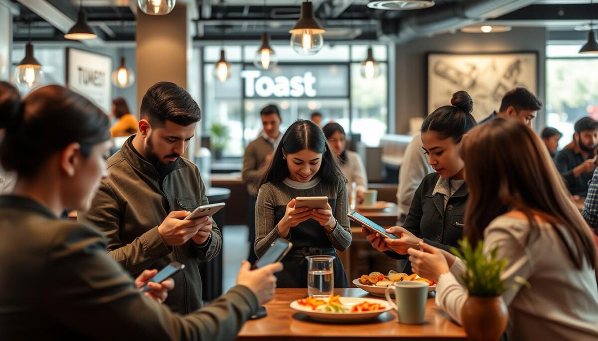 Generate an image of a restaurant using Toast's online ordering system