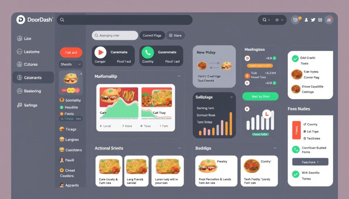 Generate an image of the DoorDash dashboard for restaurants
